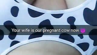 Faithfull wife turned in slutty pregnant cow with big boobs!