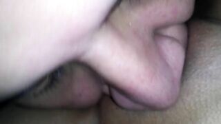 My Big Fat Pussy in Close up being Eaten by my Hubby best Friend so Good before Fucking me