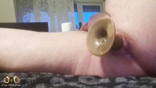 CrazyFetishCouple - Snake Anal Dildo (40 cm) in his ass