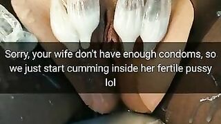 Condoms ran out, so we start cumming inside your  wife!