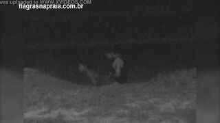 I filmed a couple having sex on the beach at night. A security guard put them to run