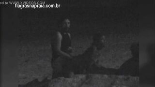 I filmed a couple having sex on the beach at night. A security guard put them to run