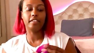 Imani Talks Vibrator. East African American Dominatrix Slut