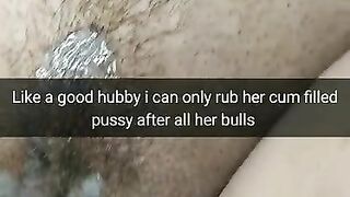 Good hubby can only rub cumfilled pussy his wife after cheat