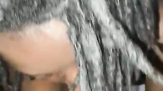 Sexy Ebony gives Sloppy Head and Deepthroat