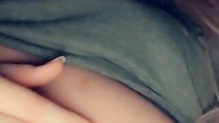 Playing with my Big round Boobs - Snap Leak