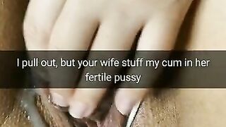 I pull out, but your wife stuffs all the cum in her pussy - Milky Mari