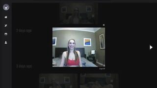 Video picture collage of Katelynn Heart at work on her cam