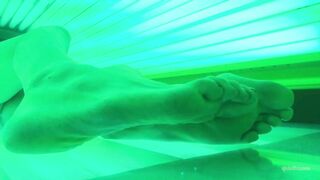 Tanning Bed Candid Feet Tease Day 1 Preview