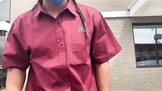 (Risking It All) Lucky McDonald’s Manager Fucks Unhappy Customer On Cafe Lobby Table