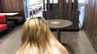 (Risking It All) Lucky McDonald’s Manager Fucks Unhappy Customer On Cafe Lobby Table