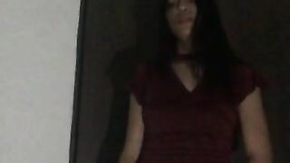 My cousin's bitch sends me a video dancing and showing her vagina