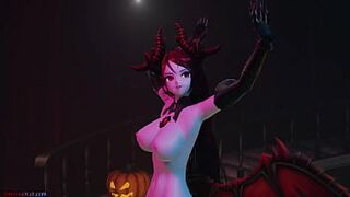 [MMD] Halloween Special! Succubus dances for you and fucks her slaves (NSFW version)