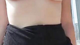 Big tits horny girl