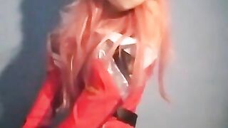 Zero Two undressing on cosplay - Shirotaku Kigurumi