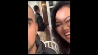 Random asian girl at house party sucks my cock in the backyard