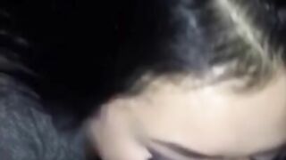 Random asian girl at house party sucks my cock in the backyard