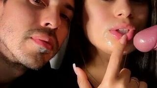 esapo beijando marido depois de levar gozada na boca