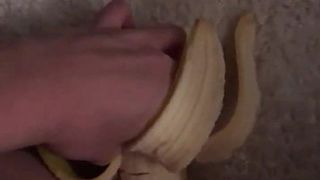 Teen 21 yo. Masturbating with Banana worth USD120,000