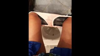 Desperation Squating above the Toilet Female POV