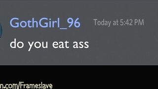 DO YOU EAT ASS?