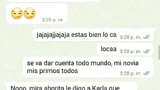 Mensajes de Whatsapp engaño a mi Novia en una Fiesta