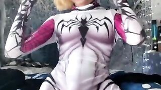 SpiderGwen BoiBlue11xx bulge huge cock print spider Gwen big dick Tiktok guys boys exposed leaks