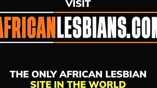 Romantic african couple lesbian shower makeout