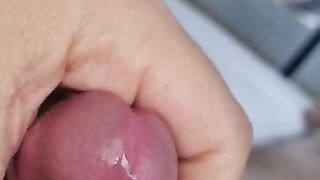 HOT CUM OOZING FROM MY COCK