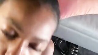 19 yo Black step sister sucks my dick huge cumshot