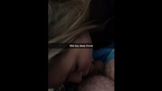 Hot milf sucks boyfriends dick on Snapchat.