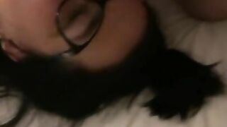 Cumshot Facial with glasses