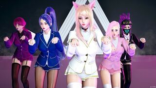 [MMD] STAYC - RAN2U Ahri Akali Kaisa Evelynn Seraphine Hot Kpop Dance KDA League of Legends