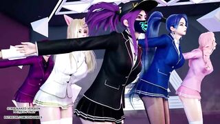 [MMD] STAYC - RAN2U Ahri Akali Kaisa Evelynn Seraphine Hot Kpop Dance KDA League of Legends