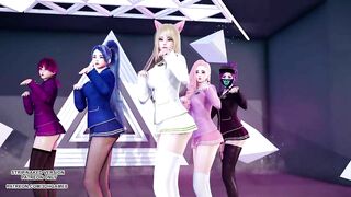 [MMD] STAYC - RAN2U Ahri Akali Kaisa Evelynn Seraphine Hot Kpop Dance KDA League of Legends