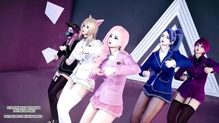 [MMD] STAYC - RAN2U Ahri Akali Kaisa Evelynn Seraphine Hot Kpop Dance KDA League of Legends