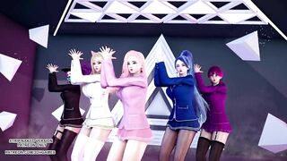 [MMD] STAYC - RAN2U Ahri Akali Kaisa Evelynn Seraphine Hot Kpop Dance KDA League of Legends