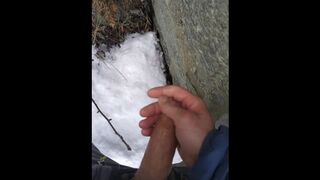 Amateur hot italian boy Outdoor jerk off and huge cumshot hard penis