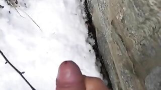 Amateur hot italian boy Outdoor jerk off and huge cumshot hard penis