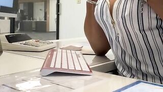 JusAgirl - I LOVE PLAYIN WITH MY TITS AT WORK