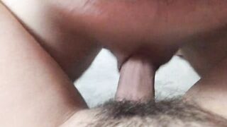 Fucking hairy pussy my wife