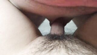 Fucking hairy pussy my wife