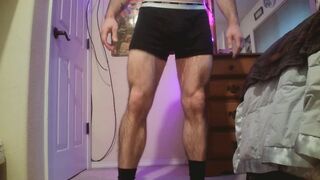 Flexing quads in underwear Pt. 1