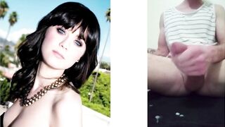 ZOOEY DESCHANEL CUM TRIBUTE (HANDS FREE CUMSHOT)