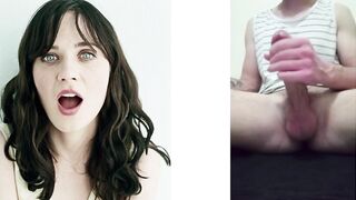 ZOOEY DESCHANEL CUM TRIBUTE (HANDS FREE CUMSHOT)