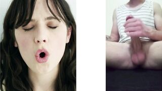 ZOOEY DESCHANEL CUM TRIBUTE (HANDS FREE CUMSHOT)