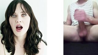 ZOOEY DESCHANEL CUM TRIBUTE (HANDS FREE CUMSHOT)