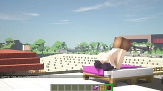 minecraft Jenny | pier city rooftop sex overlooking the beach