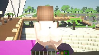 minecraft Jenny | pier city rooftop sex overlooking the beach