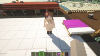 minecraft Jenny | pier city rooftop sex overlooking the beach